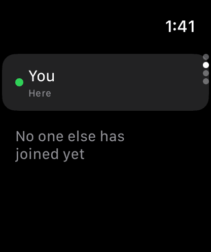 Team status on Apple Watch